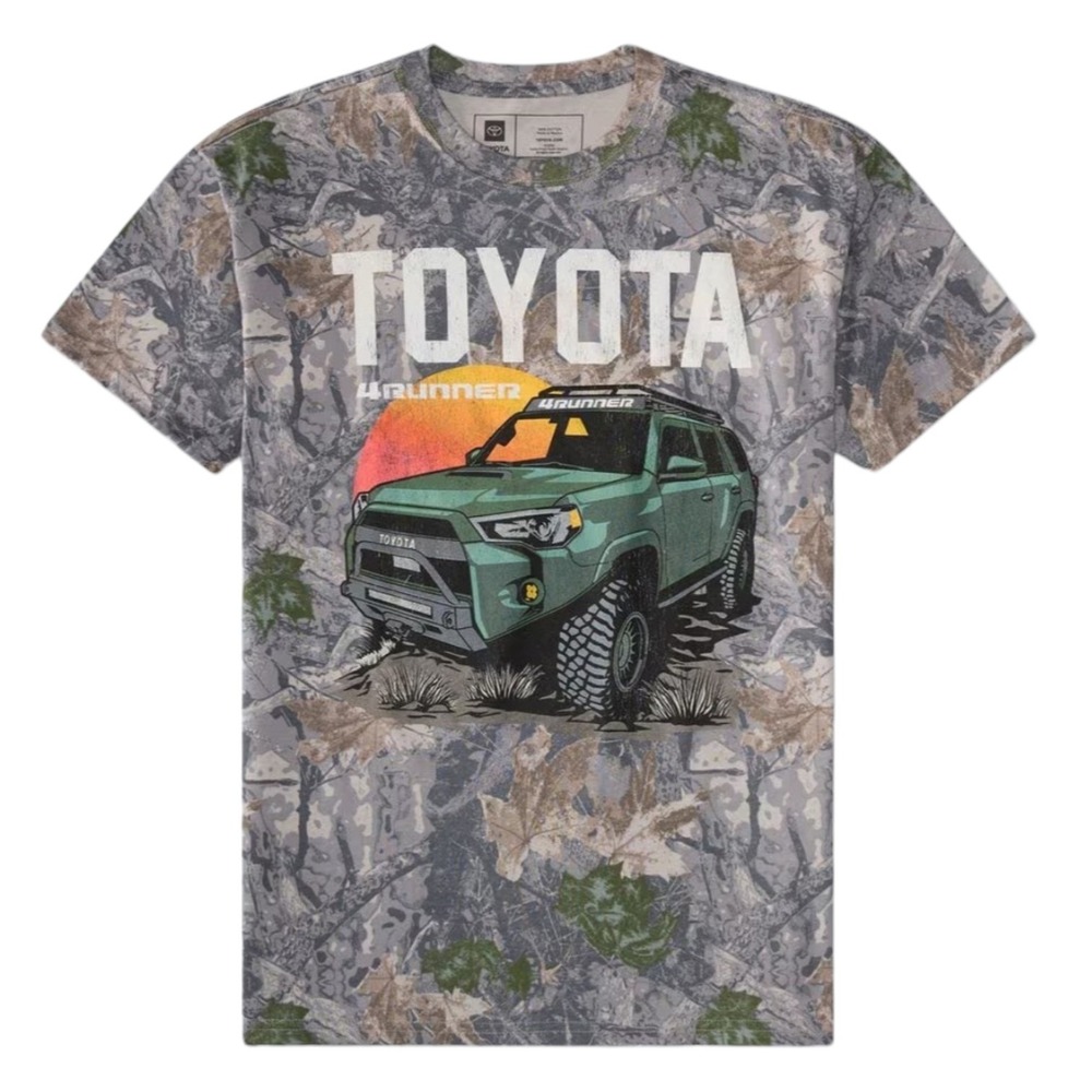 Toyota 4Runner Mens Camo Graphic T-Shirt Gray Green Off-Road Large 6838 NEW!